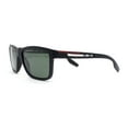 thumbnail image 3 of Mens Polarized Antiglare Rectangular Sport Horn Rim Agent Sunglasses Matte Black - Green, 3 of 4