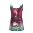 thumbnail image 3 of Vestido con escote en V de lentejuelas sexy sin mangas de color sólido a la moda para mujer Fridja  hjkh6426, 3 of 6