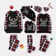 thumbnail image 1 of Pijamas familiares a juego de Navidad, conjunto de pijamas de Feliz Navidad, astas de alce, cuadros rojos y negros, 1 of 4