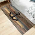 thumbnail image 6 of Bath Rugs Sponge Foam Absorbent Soft for Bathroom and Kitchen (47x18 inches),Flannel Mat Non Slip Bright 3D Print for Bedside and Living Room(Old Wooden Plank Anchor), 6 of 6