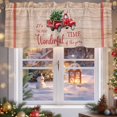 thumbnail image 5 of Valances for Windows Red Truck Christmas Rod Pocket Cafe Window Treatments Valance Curtains for Kitchen Bathroom Laundry Basement Windows 60"x18", 5 of 7