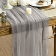 thumbnail image 1 of Dusty Rose Gauze Table Runner 120 Inch 10FT, Seasonal Sheer Chiffon Cheesecloth Kitchen Dining Holiday Birthday Table Decor for Home Party, 1 of 8
