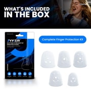 Jyker USA Guitar Finger Protector - Finger Tips Guard 5 Sizes Thimble Finger Pads Grips Comfort Soft