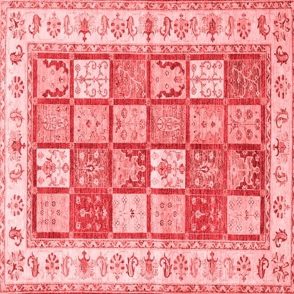 Ahgly Company Indoor Square Persian Red Traditional Area Rugs, 6' Square