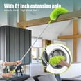 thumbnail image 4 of CALBEAU Microfiber Feather Duster Set with 100-inch Extension Pole Dusters for Cleaning High Ceiling Fan, Cars, Furniture, 11PCS Cleaning Tools Kit t-Green, 4 of 8