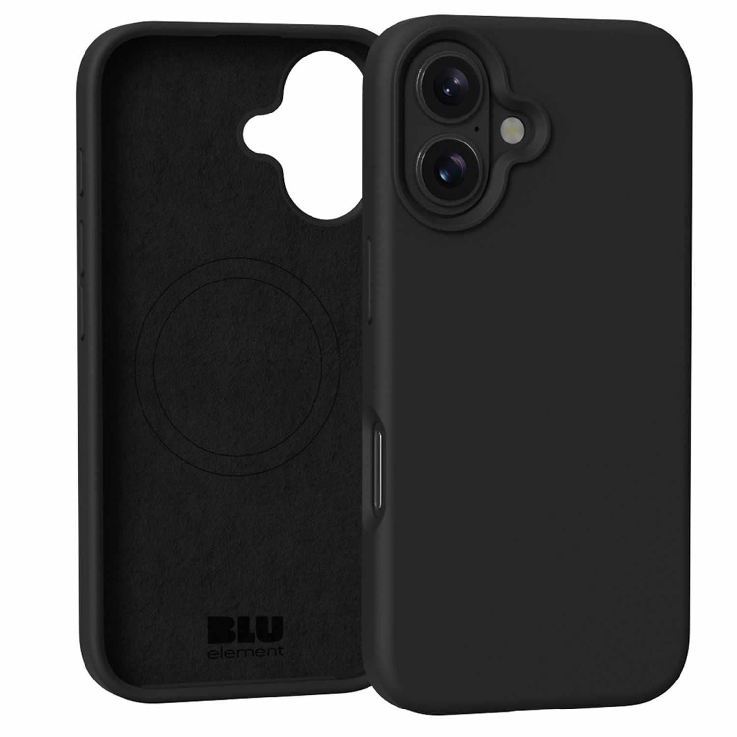 Blu Element Étui en Silicone avec MagSafe Noir pour iPhone 16