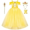 thumbnail image 2 of SATKULL Robe de Princesse pour Filles, Déguisement de Princesse pour Fête avec Accessoires, 2 of 6