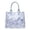 Light Blue, variant on Wavy Texture PVC Top Handle Tote Bag for Women, Light Blue, Sturdy Casual Handbag for Daily Outings