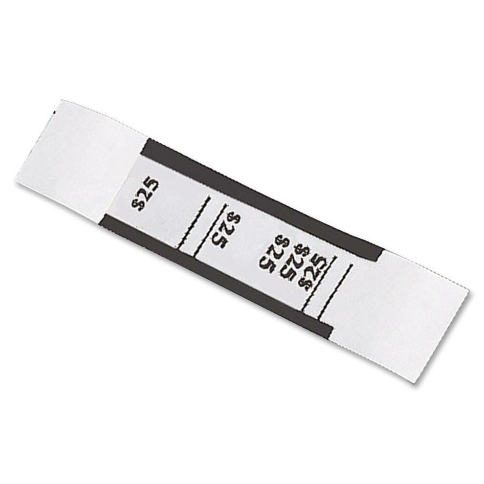 Self Sealing Currency Straps Money Bands $25 Black 1000 pack 