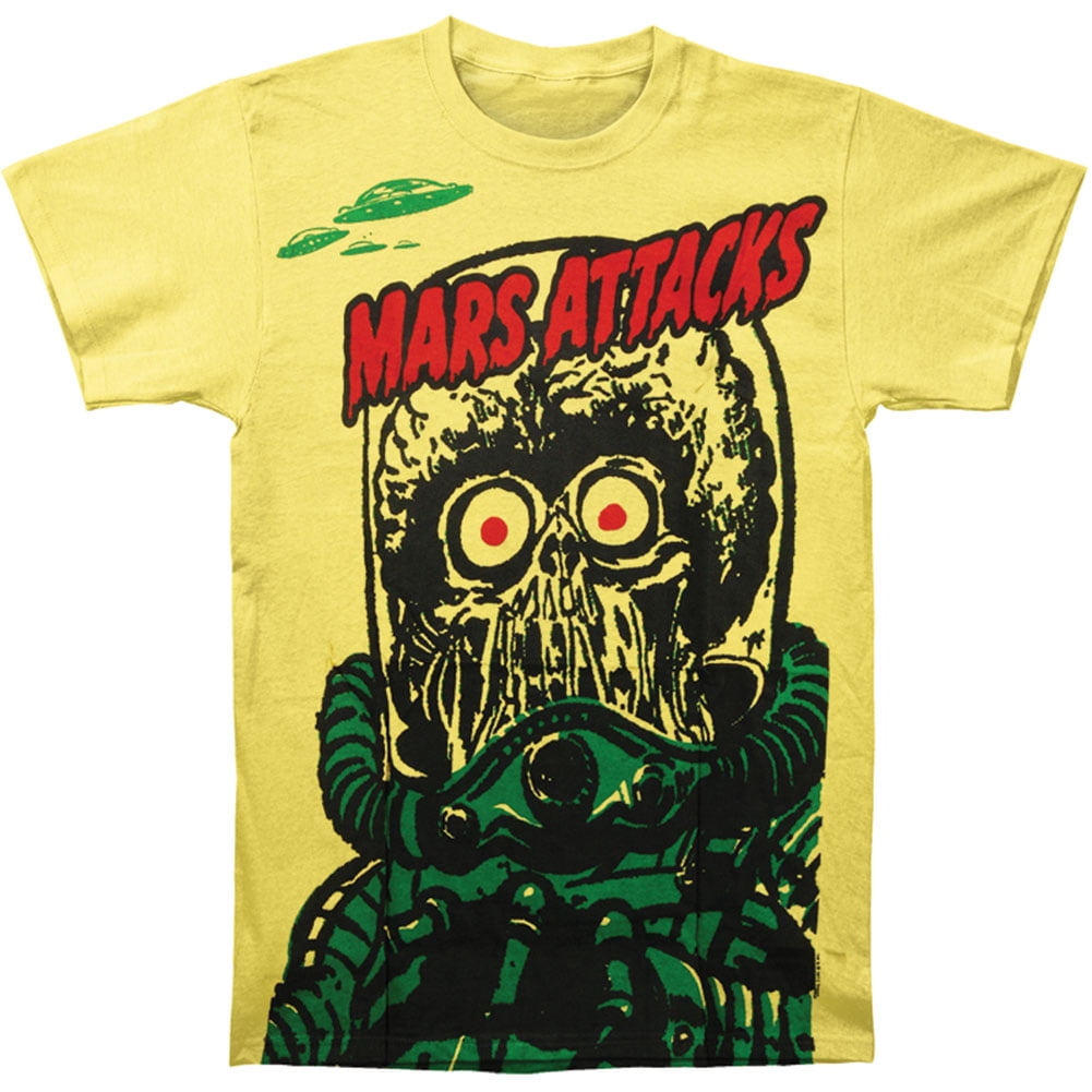 Mars Attacks! Men's Big Yellow Martian Subway T-shirt Small Yellow - Walmart.com