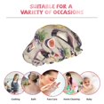 thumbnail image 6 of Kdxio Watercolor Bottles And Glasses Print Shower Cap for Women,Elastic and Reusable,Double Waterproof Layers Bathing Hat, 6 of 6