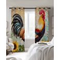 thumbnail image 4 of Sunflower Retro Rooster Blackout Curtains for Bedroom Living Room Darkening Curtains 84 Inch Length 2 Panels Set Watercolor Elegant Animals Window Curtain Window Treatment Grommet Drapes 42"x84", 4 of 9