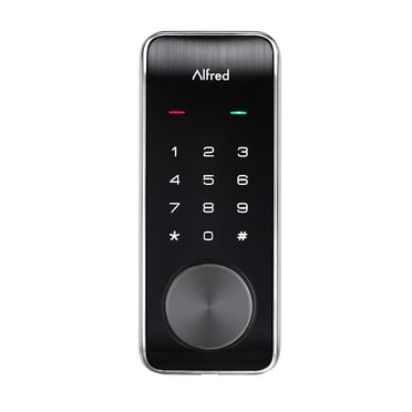 Alfred DB2-B Smart Door Lock Deadbolt Touchscreen Keypad, Pin Code   Key Entry   Bluetooth, Up to 20 Pin Codes (Chrome)