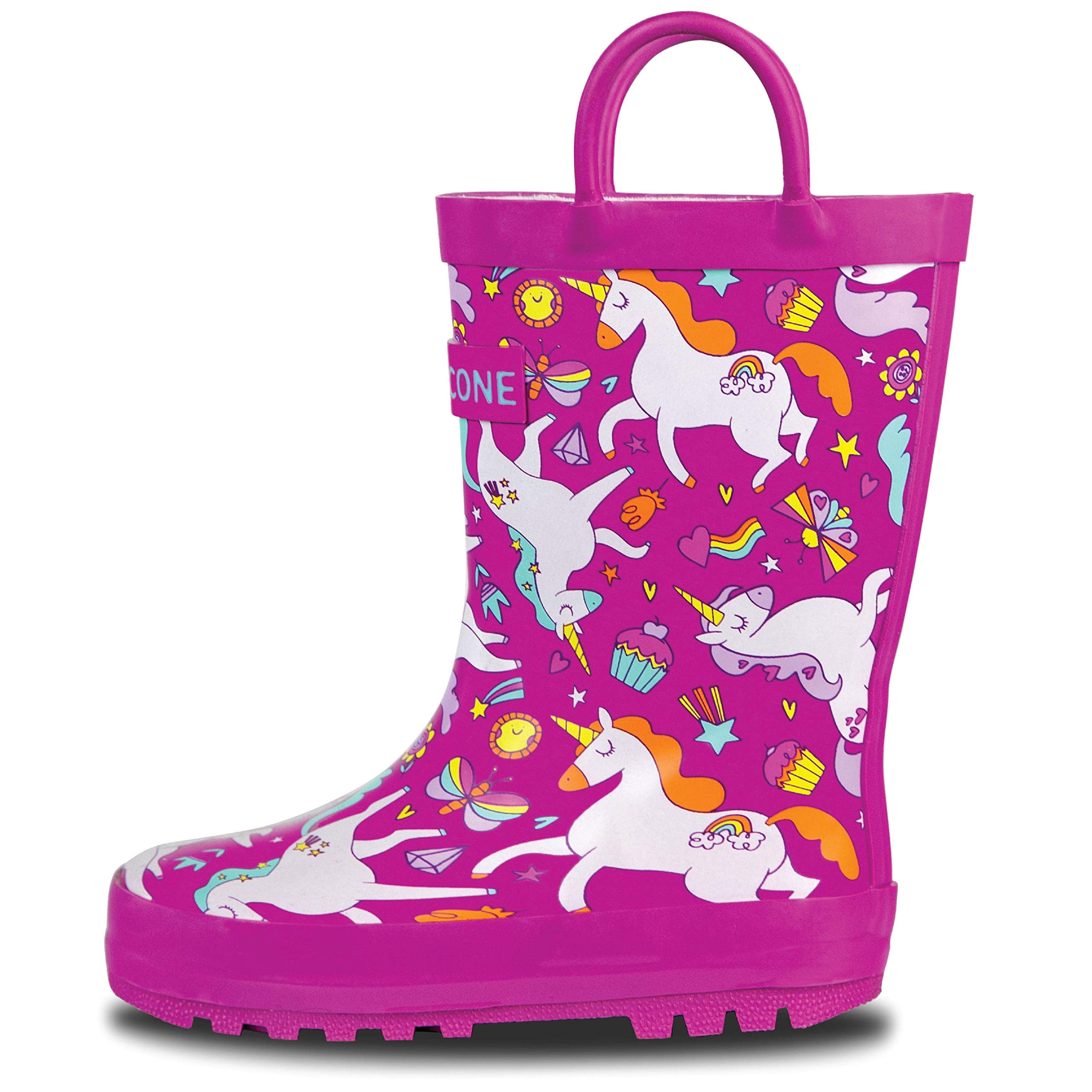 Lone Cone Rain Boots With Easy On Handles In Fun Patterns For Toddlers lone-cone-rain-boots-with-easy-on-handles-in-fun-patterns-for-toddlers