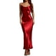 thumbnail image 1 of Vestido BELLA BARNETT satinado con tirantes finos sin espalda, rojo, 1 of 4