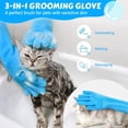 thumbnail image 2 of Yeblues Pet Grooming Gloves, Dog Washing Gloves with High-Density Teeth, Heat Resistant Silicone Hair Remover, Bathing and Massaging for Dogs and Cats (Blue, L), 2 of 9