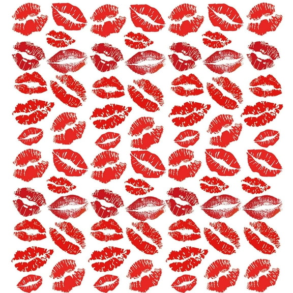 Kiss Lips Temporary Tattoos – 7 Sheets Kiss Mark Temporary Tattoos for Women Men – Ideal for Halloween, Festivals, Parties, Mother's Day, Valentine's Day