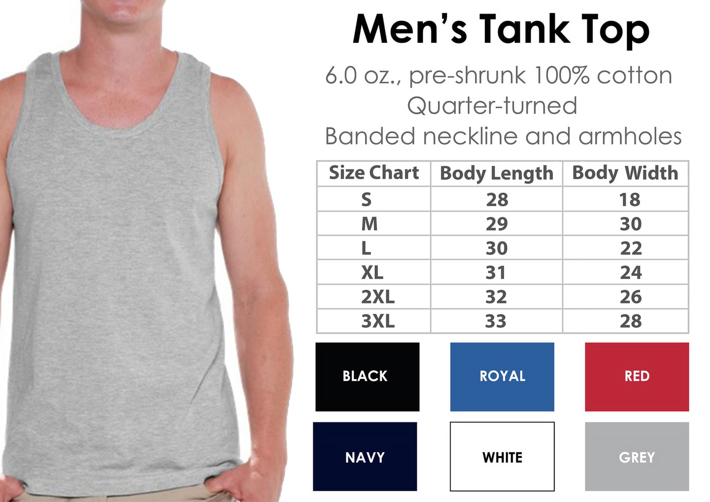 Men's Tank Top Gildan Cotton Sleeveless Sport Shirts - S M L XL 2XL - Tank Top Undershirt Gift for Mens Tshirts Tee