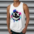 thumbnail image 2 of hlysgo Sleeveless T Shirts for Men Funny Graphic Tank Tops Summer Beach Vacation Sleeveless Shirts Running Workout Tank Tops White,Size XXXL, 2 of 5