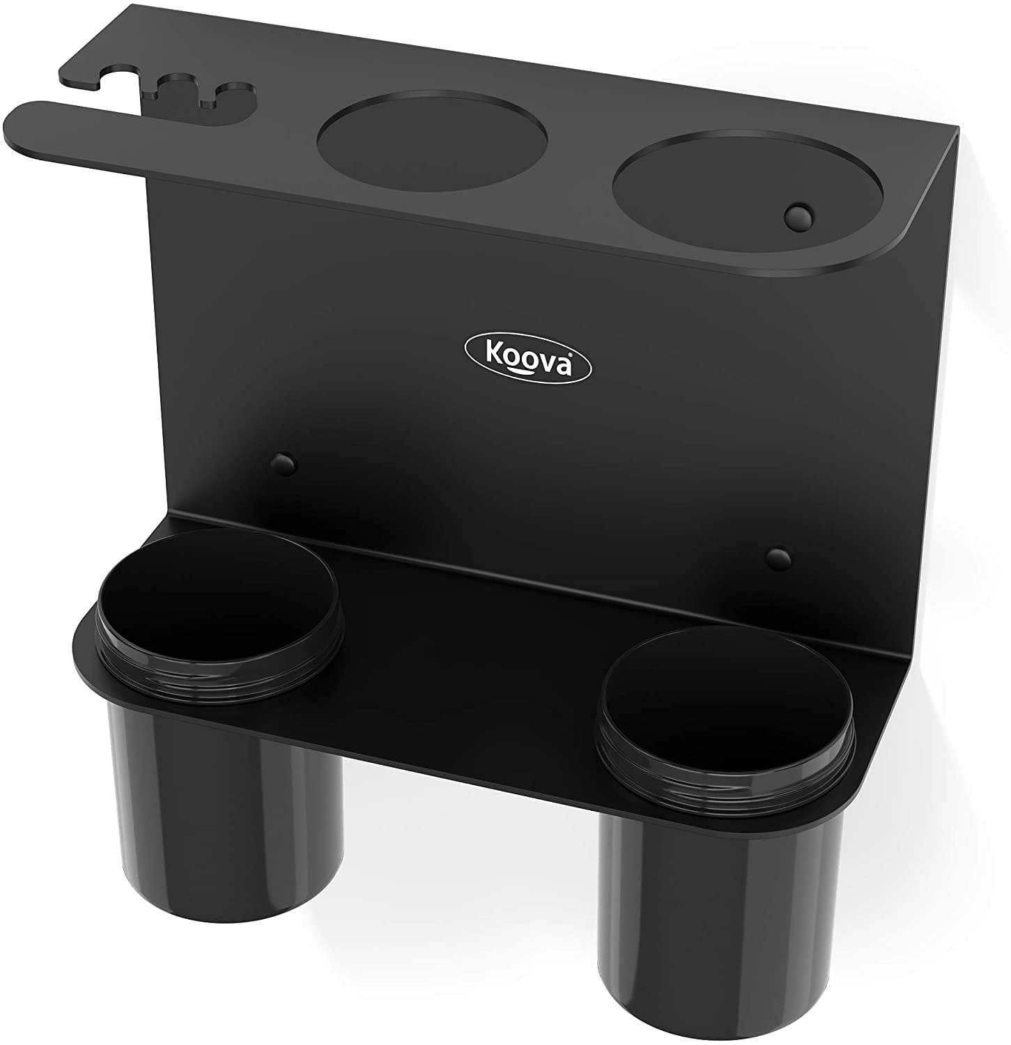 Koova Grease Gun Storage Holder 2.0 Steel Wall Mount with Drip Cups | USA Made
