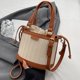 thumbnail image 1 of Bolso Tote Tejido Bolsos cruzados para mujer Bolsos de cubo tejidos a la moda Bolsos de hombro simples (marrón) Tmvgtek Para Estrenar, 1 of 9