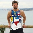 thumbnail image 6 of Pofeuu The Map Of United States Print Men's Workout Tank Tops Sleeveless Muscle Gym Shirt Quick Dry-4X-Large, 6 of 7
