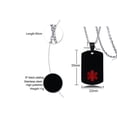 thumbnail image 4 of Colliers d'Alerte Médicale pour Hommes et Femmes en Acier Inoxydable, Bijou de Rappel d'Urgence, 4 of 4