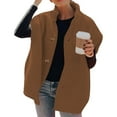 thumbnail image 4 of Htigea Womens Fleece Vest Casual Sleeveless Jackets Sherpa Button Down Stand Collar Coats with Pockets Coffee M, 4 of 9