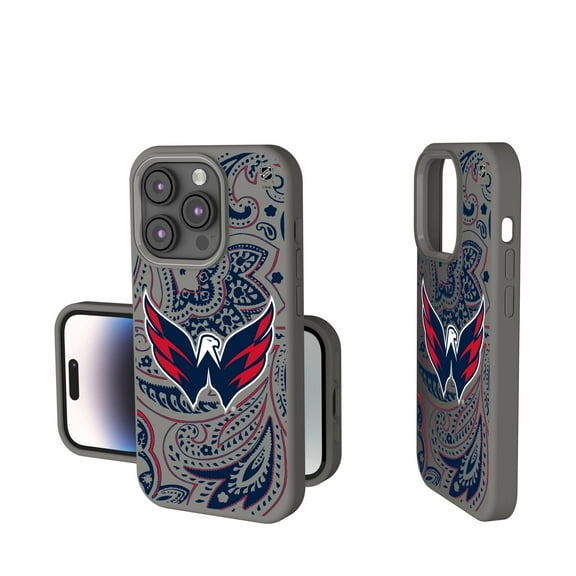 Keyscaper Gray Washington Capitals Paisley Soft Touch iPhone Case
