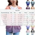thumbnail image 3 of AHTJRT Girl's Jacket Gradient Color Long Sleeve Outerwear with Pockets Full Zip Hooded Coats Fall Winter Thermal Windproof Coats Wine 10-11 Years, 3 of 5