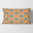 thumbnail image 2 of Designart Retro Floral Pattern IV' Mid-Century Modern Throw Pillow - 12x20, 2 of 2