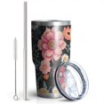 thumbnail image 2 of 30oz Multicolored Pioneer Flower Tumblers Stainless Steel Tumbler with Lid and Straw,Vacuum Insulated Double Wall Travel Tumbler Cups Mug with Cleaning Brush for Coffee,Tea, 2 of 7