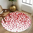 thumbnail image 3 of Valentine's Day Washable Round Area Rug 6 ft, Romantic Gradient Red Pink Falling Love Heart, Soft Non Slip Rugs Stain Repellent Indoor Felt Carpet for Living Dining Room Bedroom Home Office, 3 of 9