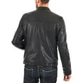 thumbnail image 3 of Men Leather Jacket Slim Fit Biker Motorcycle Genuine Black Lambskin Jacket A834, 3 of 4