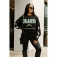 thumbnail image 6 of Women's Gameday Couture  Black Los Angeles Chargers Velocity Relaxed Rhinestone Pullover Sweatshirt, 6 of 6