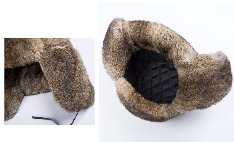 Men Winter Russian Ushanka Hat Faux Fur Trapper Cap Warm Outdoor Earflap Bomber