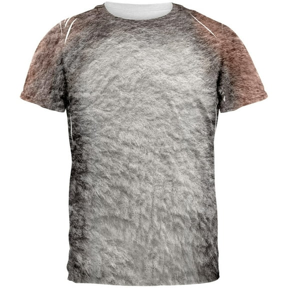 Halloween Ring-Tailed Lemur Costume All Over Adult T-Shirt - 2X-Large