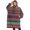 Purple Boho Tribal, variant on Oversized Wearable Blanket Hoodie,Purple Boho Tribal Stripes and Hearts Pattern Sherpa Blanket Hoodie with Super Pockets,Super Warm Fuzzy Pullover for Women & Men