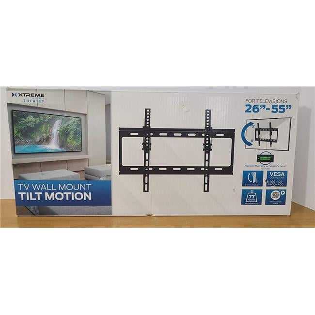 Support Mural TV PERLESMITH Pour Écrans 26-55" - Vesa 400x400mm, 50kg, Fixation Sécurisée - Profil Plat