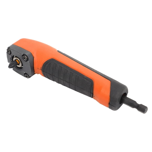 Right Angle Drill Attachment, 6.35mm Hex Interface 90 Degree Right Angle Drill Adapter Electric Drill Bit Corner Adapter with 10pcs Screwdriver Bits for Impact Driver