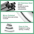 thumbnail image 4 of Uxcell OD 2.5 Inch 45 Degree Mandrel Bend Elbow, Thicken 1.5 mm 304 Stainless Steel Exhaust Elbow Pipe for Car Modified Exhaust System, Stair Handrail Bend, Height 66 mm, 4 of 7