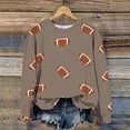 thumbnail image 7 of Sweatshirts for Women Long Sleeve Round Neck Ladies Rugby Print Casual Home Pullover Sweater, 7 of 7