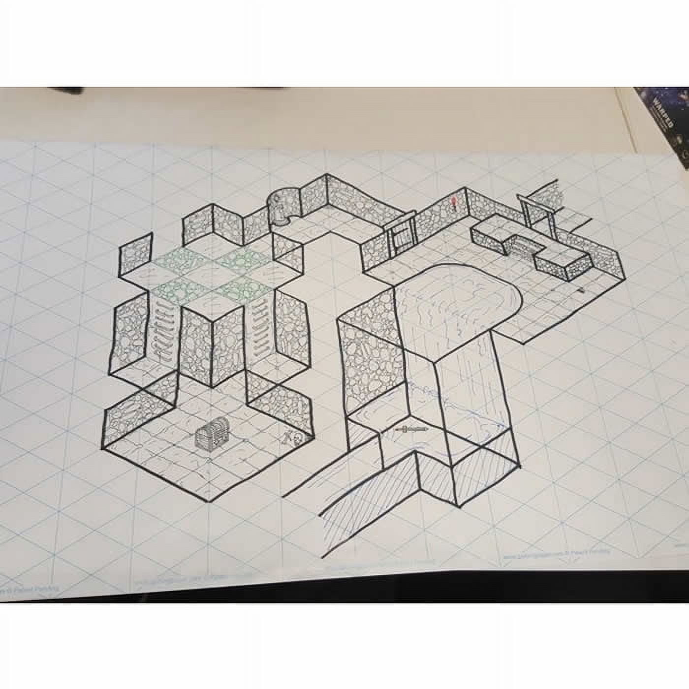 Gaming Paper GGP1004 Singles Isometric Gaming Paper, White - 100 Piece