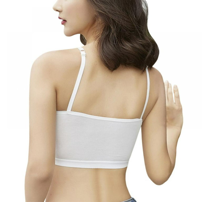 Women Seamless Wrap Chest Bra Wireless Spaghetti Strap Bras Crop Tops  Breathable One-pieces Active Bralettes