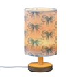 thumbnail image 2 of RMDQTR LED Push-Button Switch Warm-Tone Desk Lamp Plug-and-Play No Assembly Required Watercolor Blue Bows, 2 of 7