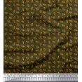 thumbnail image 1 of Soimoi Velvet Fabric French Horn Musical Instrument Fabric Prints by Yard 58 Inch Wide, 1 of 3