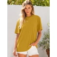 thumbnail image 3 of ANRABESS Womens Oversized T Shirts for Women Short Sleeve Summer Tops Crew Neck Loose Fit Casual Basic Tees Shirts Trendy Fashion Clothes Ginger X-Large, 3 of 10
