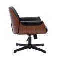 thumbnail image 2 of FOH Silla de Oficina con Madera de Nogal y Base Negra de 4 Puntas, 2 of 8