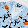 thumbnail image 6 of Halloween Womens Silk Pajamas Set 2 Pcs Pink Skull Pumpkin Button Down Print Pjs Set Collar Cozy Loungewear Sets Cozy Sleepwear Nightwear Halloweens Great Gift for Her, 6 of 9