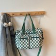 thumbnail image 2 of Bolso Cruzado A Cuadros Hombro Con Tablero Ajedrez Mano Elegante para Mujer () Verde, 2 of 9